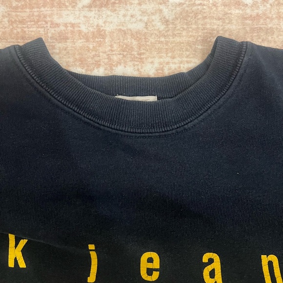 90’s Vintage Calvin Klein Cropped Sweatshirt size M Navy Blue - Picture 5 of 5